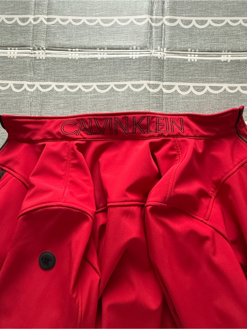Calvin Klein Red Soft Shell Jacket Men’s XL Fleece Lined Full Zip - Picture 8 of 13